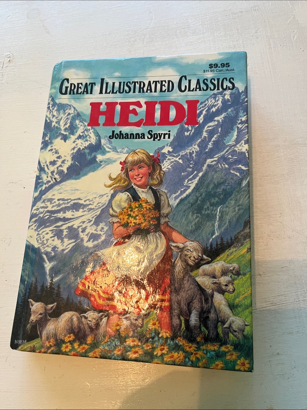 HEIDI Illustrated Classic Hardcover - Blue and Red Cover
